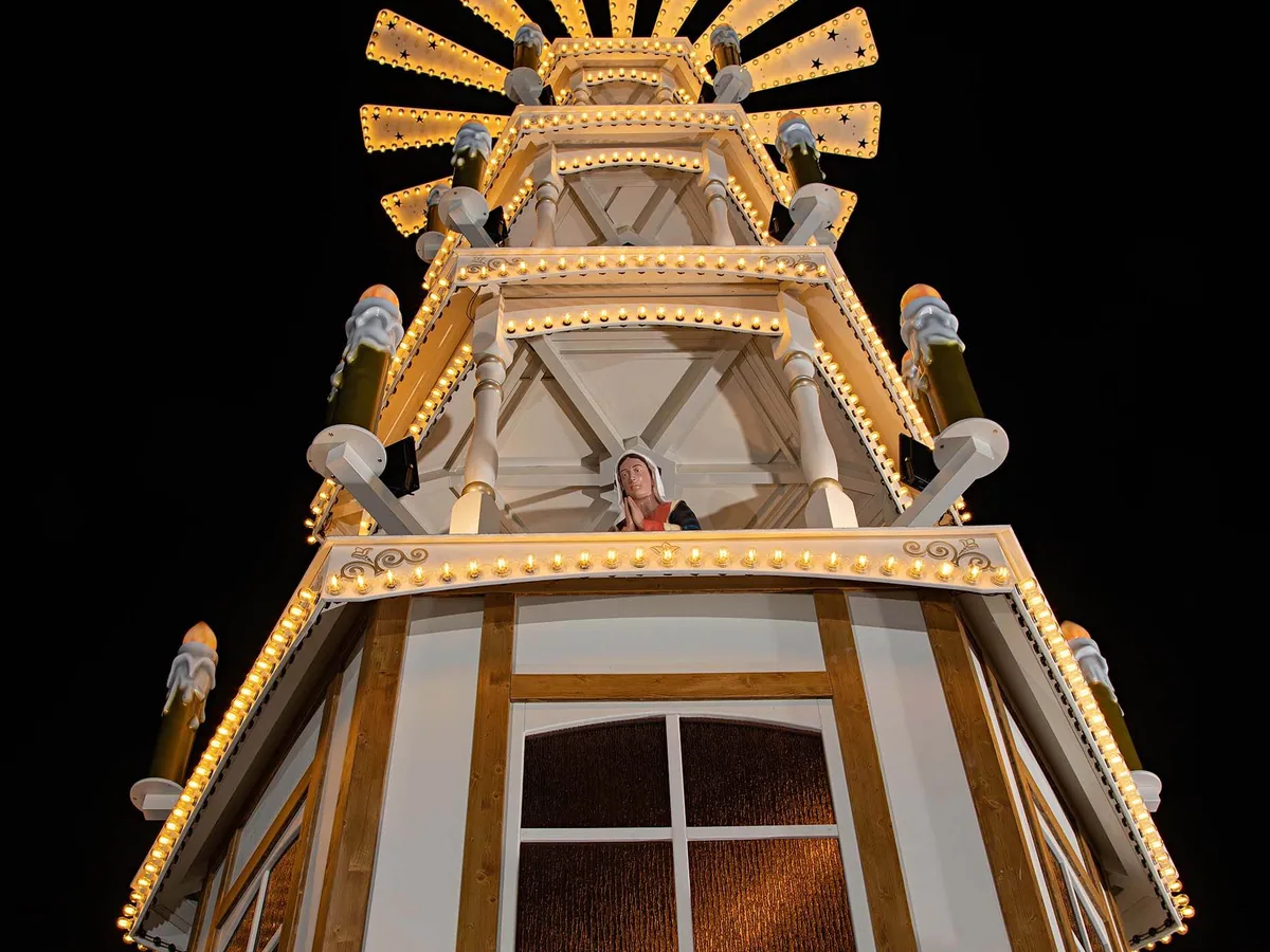 Flügelrad einer Weihnachtspyramide von unten, Ersatzteile für Pyramiden und Hütten